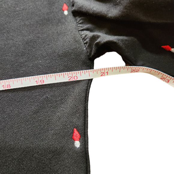 Fab'rik embroidered top puff sleeves black size S - Picture 7 of 8